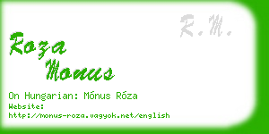 roza monus business card