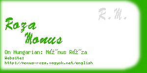 roza monus business card